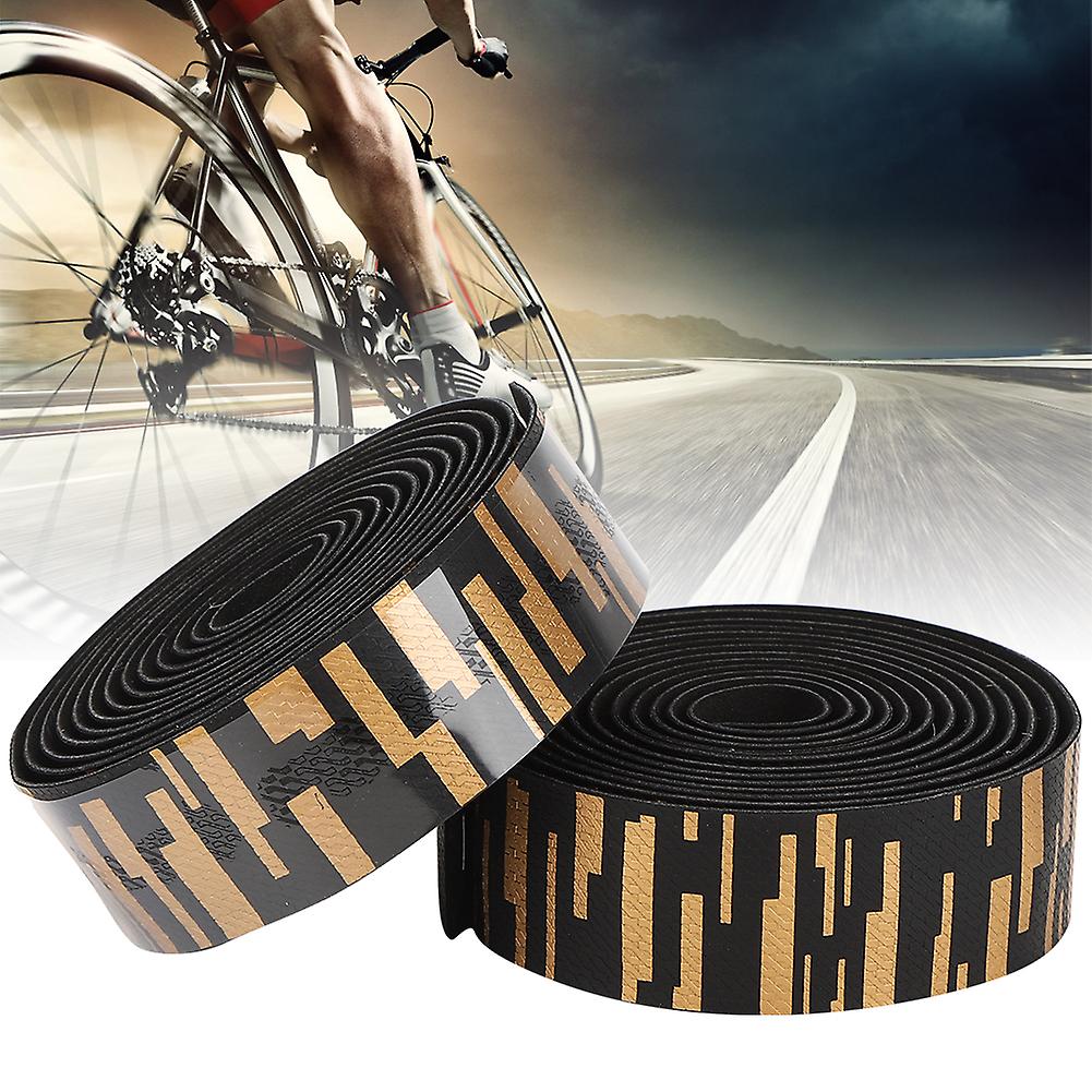 Ztto Eva/pu Road Bicycle Handlebar Tape Damping Sweat Absorption Breathable Bike Handle Bar Wrap Cycling Accessorygold Black