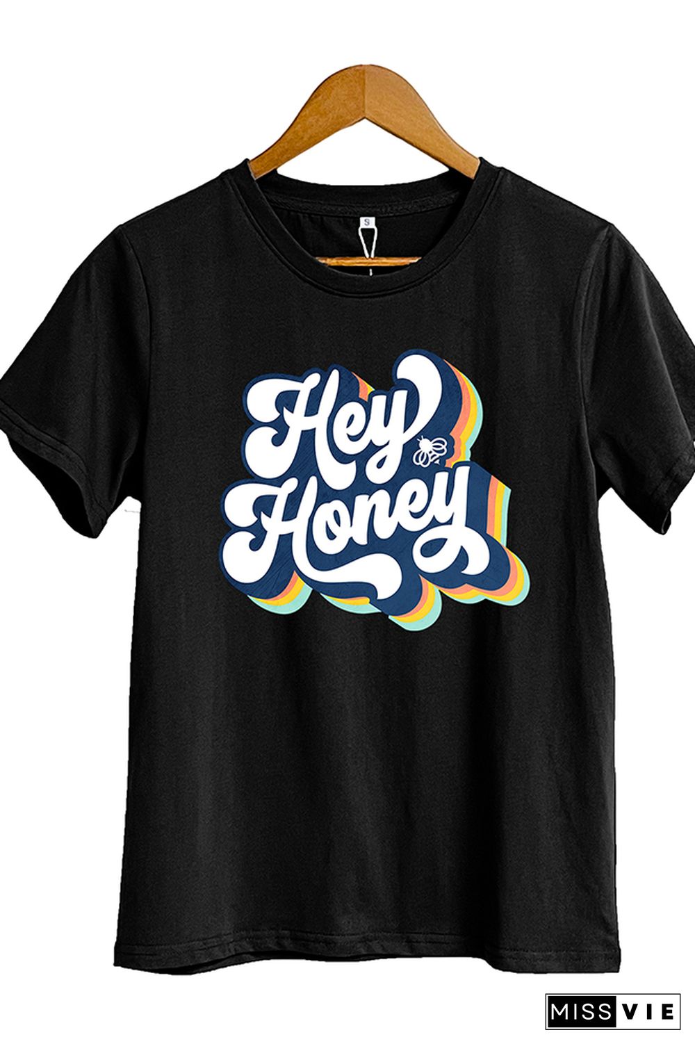 Hey Honey Retro Bee Short Sleeve Graphic Tee Wholesale