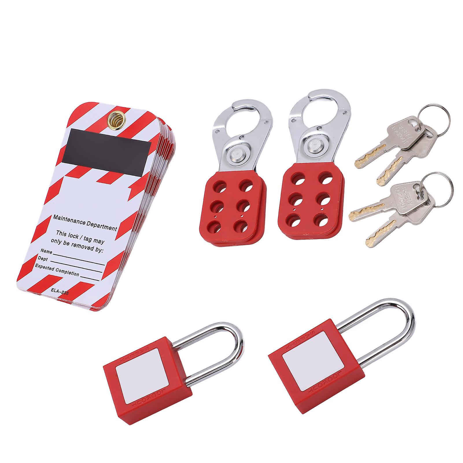 Electrical Lockout Tagout Kit Tag Hasp Safety Padlock Set Rustproof For Lock Out Tag Out Station