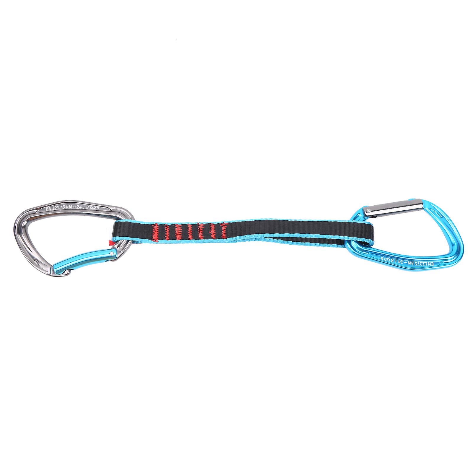 Camnal 38cm Safety Lock Extenders Straight Bent Carabiner Rock Climbing Quickdraw Sling