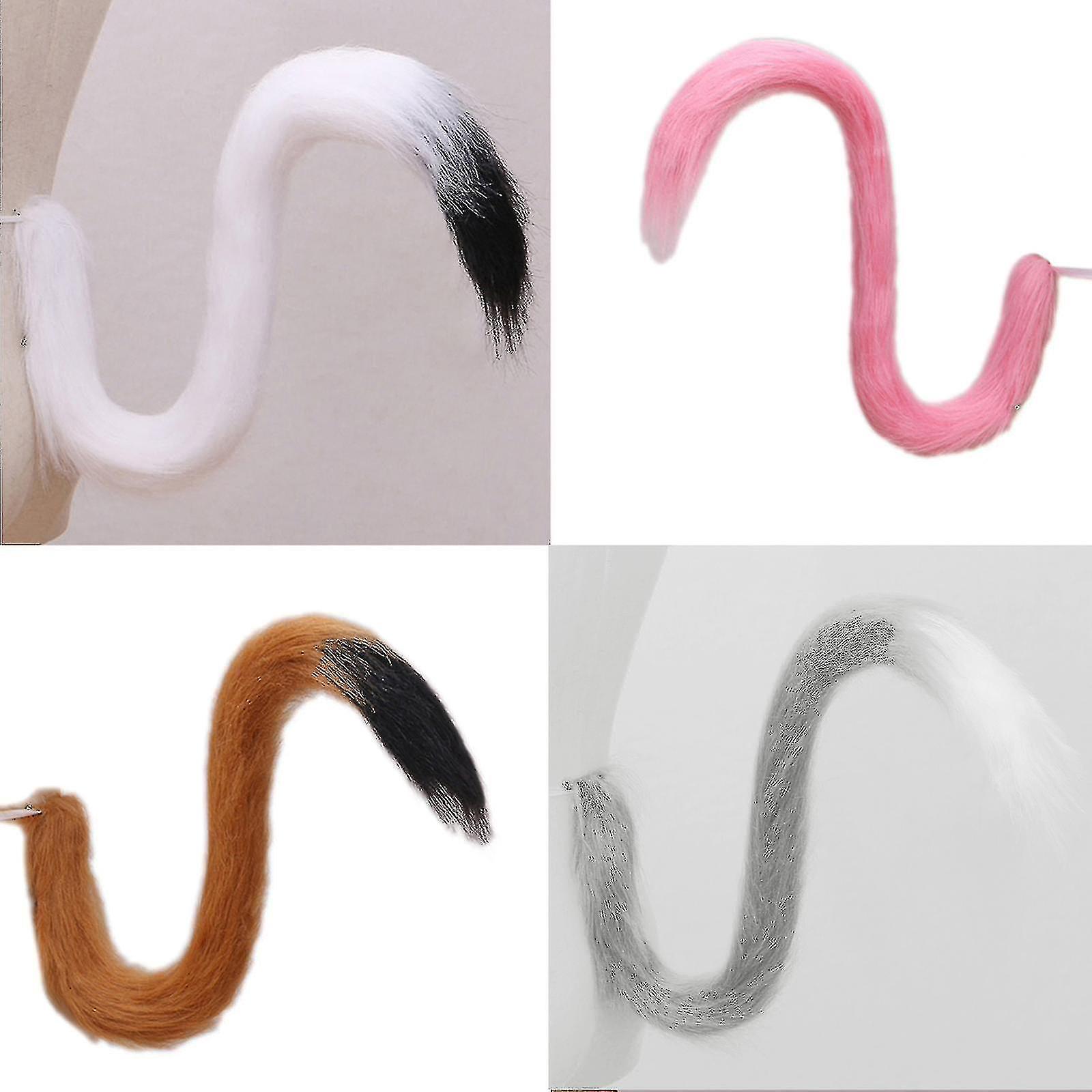 Long Flexible Plush Cat Tail Adults Kids Cosplay Long Tail Fancy Dress Accessory