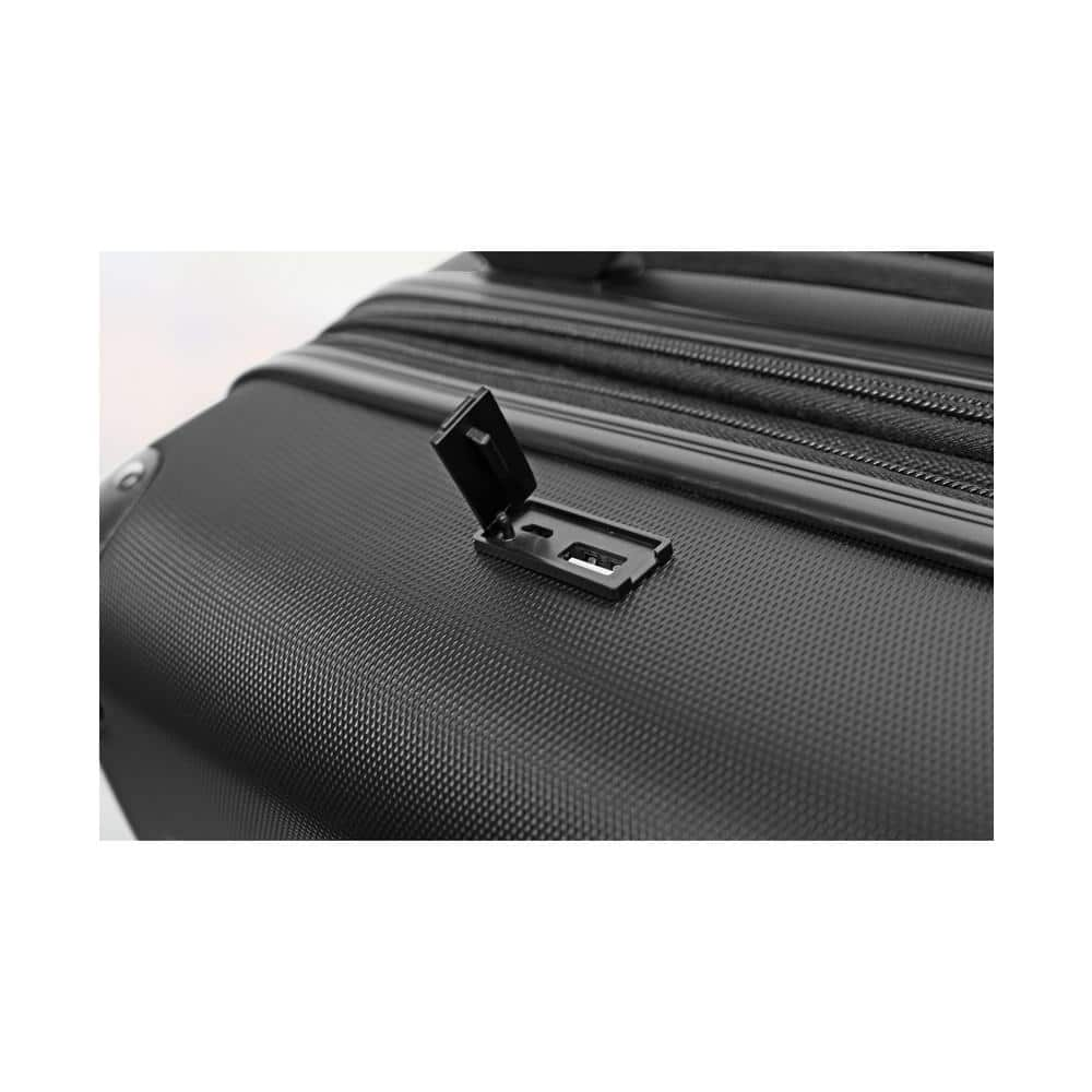 DUKAP Intely 20 in. Black Hardside Spinner Carry-on with USB Port DKINT00S-BLK