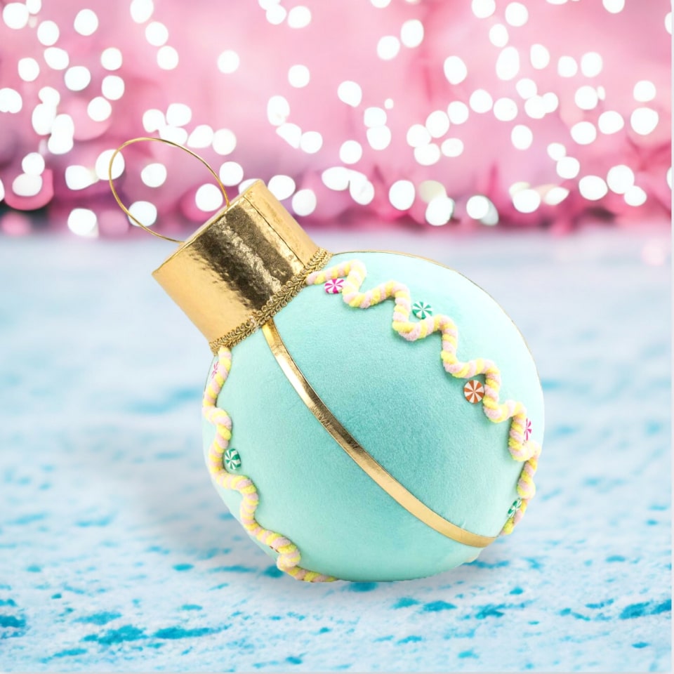 14 Pastel Blue Christmas Ball Ornament