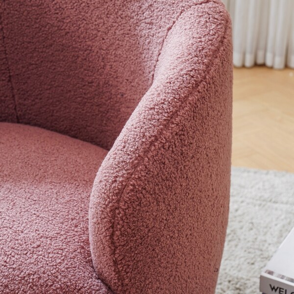 Teddy Fabric Upholstery Barrel Chair Swivel Chair