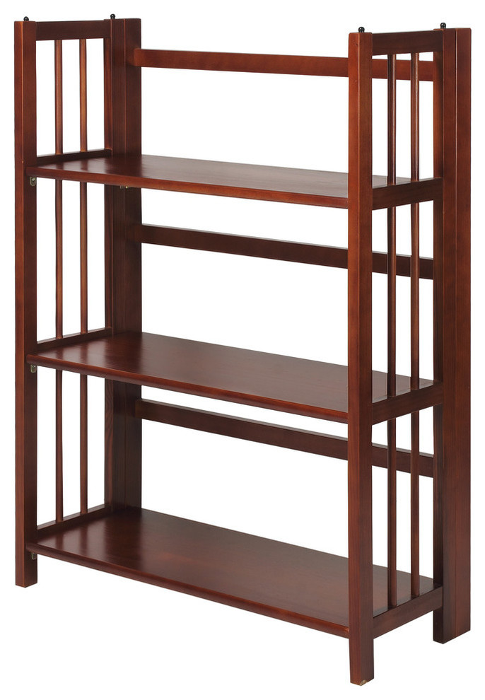 3 Shelf Folding Bookcase   Transitional   Bookcases   by VirVentures  Houzz