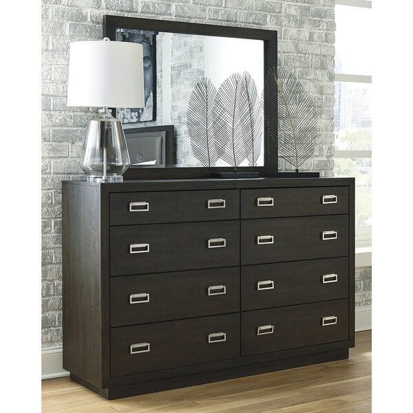 Signature Design By Ashley Hyndell Brown Wood Dresser and Mirror - - 29298006