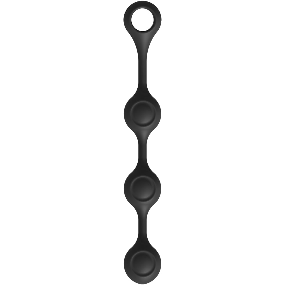 Kink Weighted Silicone Anal Balls in Black