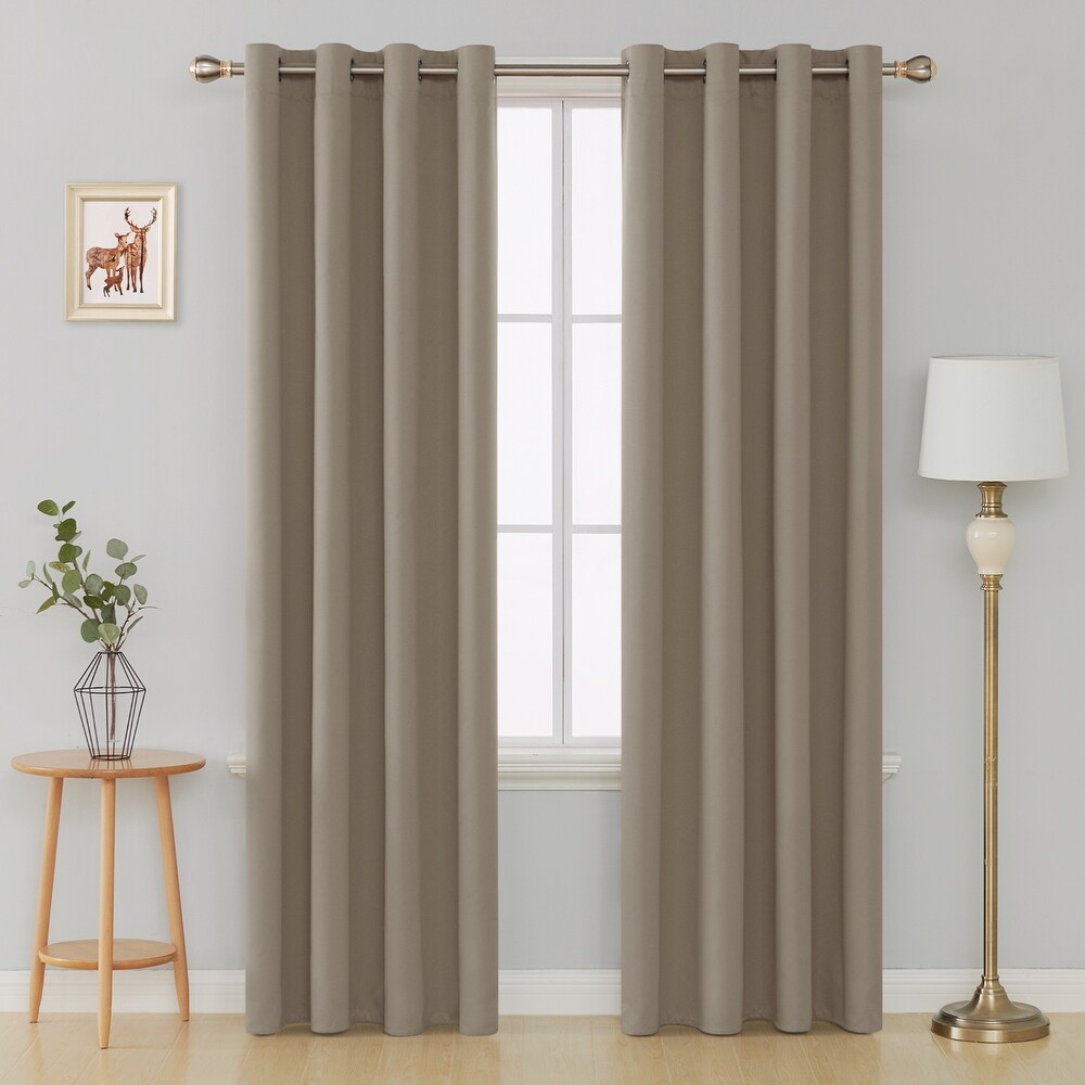 Deconovo Silver Coating Curtain Panel Pair(2 Panel)