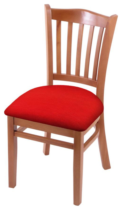 3120 18 Chair with Medium Finish and Canter Red Seat   Transitional   Dining Chairs   by VirVentures  Houzz