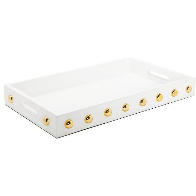 Classic Touch Wood Decorative Tray