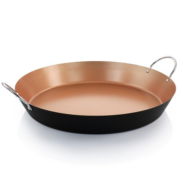 Oster Stonefire Carbon Steel Nonstick 16 Inch Paella Pan In Copper