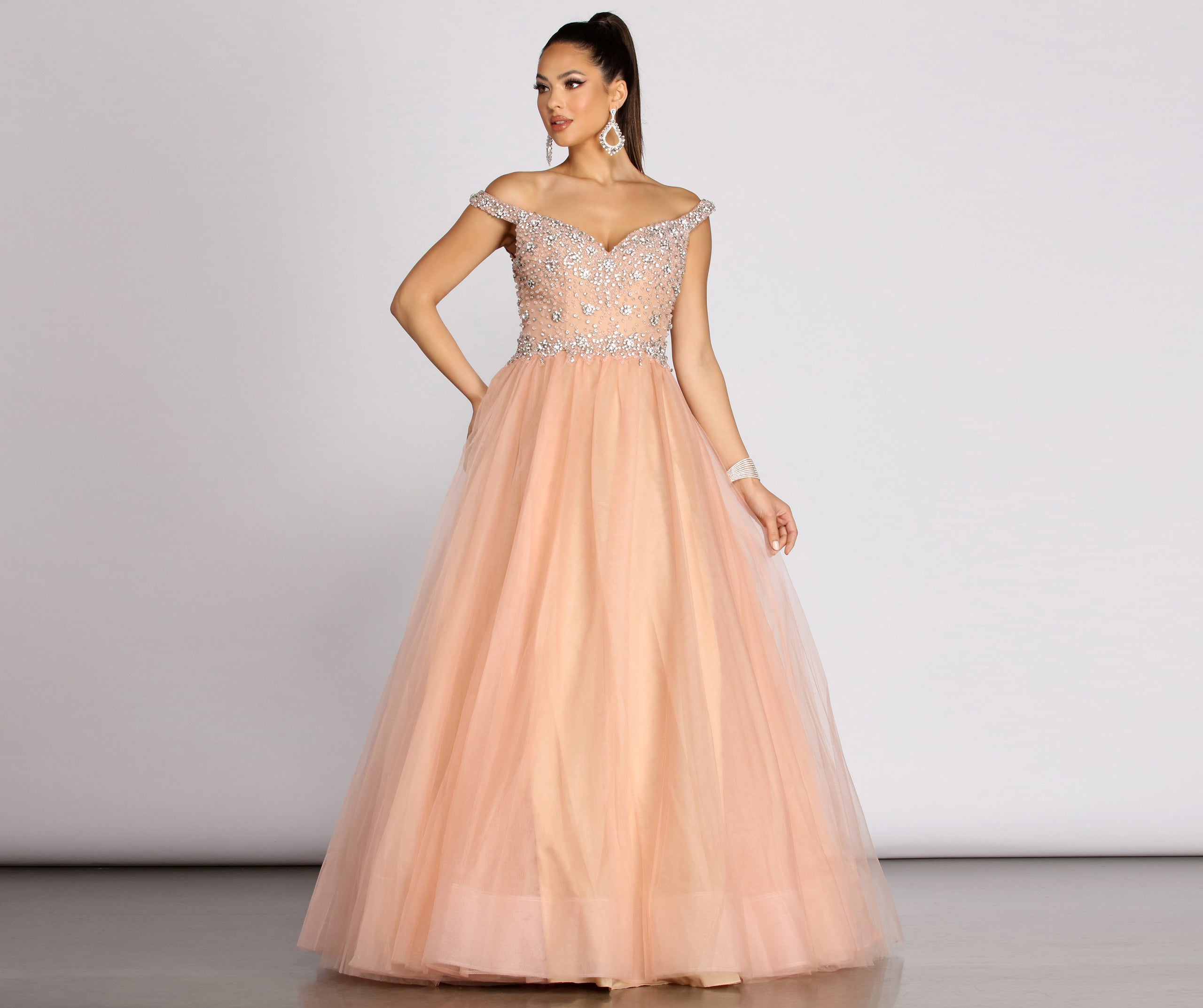 Demi Beaded Tulle Ball Gown