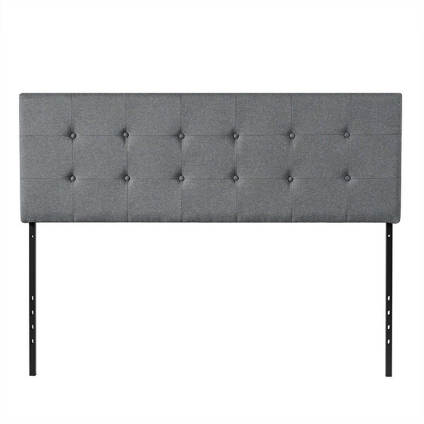 Gymax Tufted Linen Fabric Upholstered QueenandFull Size Headboard Height - - 29025954