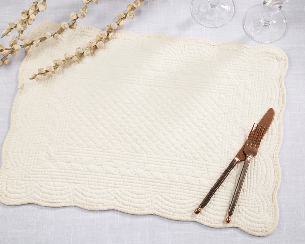 Saro Lifestyle Classic Quilted Placemat set Of 4