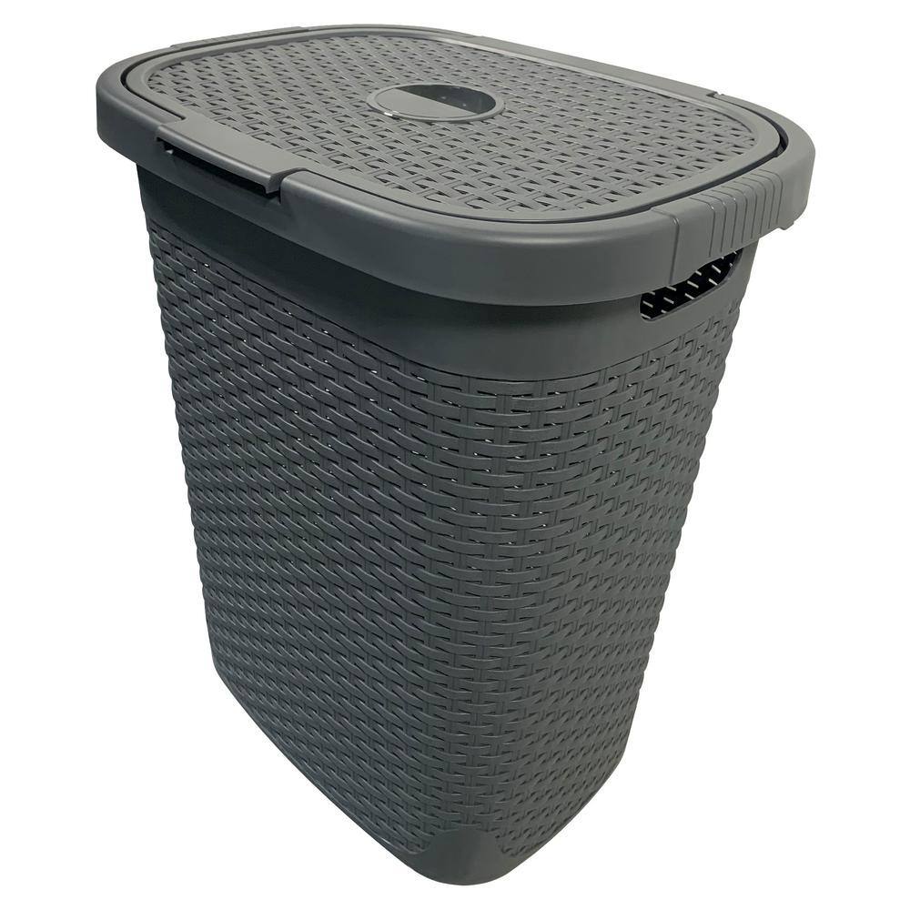 Modern Homes MH 50 l Capacity Gray Plastic Laundry Hamper 67556