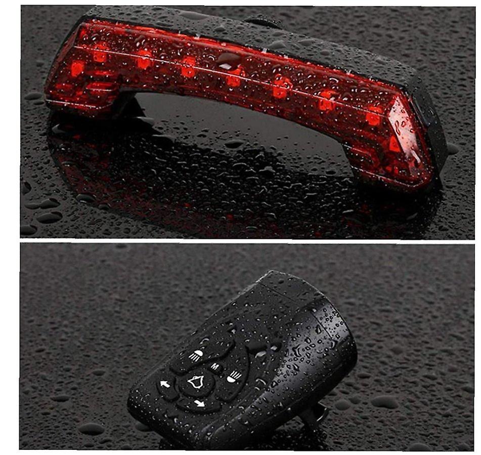 Bike light， Bicycle Tail Light Bike Brake Rear Light USB Cycle Lamp Remote Control Warning Induction Lamp (Black)