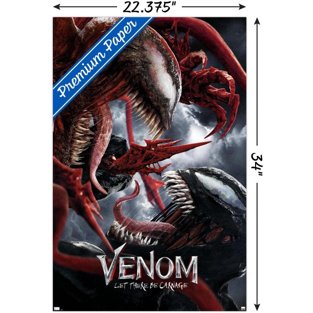 Trends International Marvel Venom Let There Be Carnage Battle One Sheet Unframed Wall Poster Prints