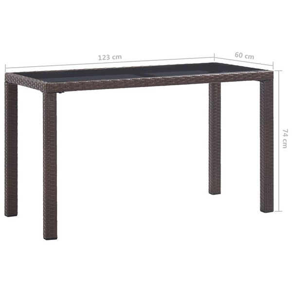 vidaXL Patio Table Brown 48.4