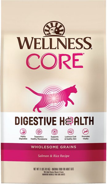 Wellness CORE Digestive Health Wholesome Grains Salmon and Rice Recipe Dry Cat Food