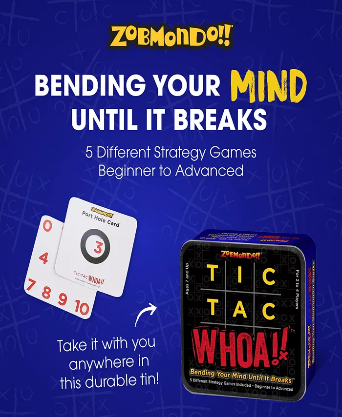 Zobmondo Tic Tac Whoa the 5-in-1 Tic Tac Toe Card Game