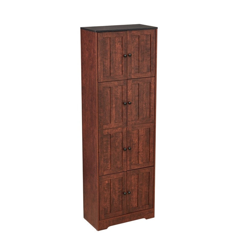 72.4'' Tall Storage Cabinet with 8 Doors and 4 Shelves