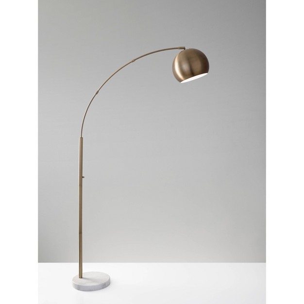 Astoria Arc Lamp Antique Brass Adesso