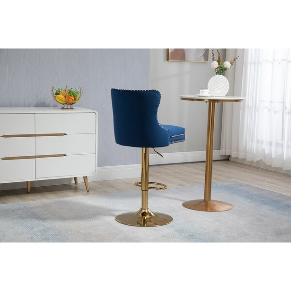 Modern Swivel Barstools Adjustable Height Bar Chairs with Footrest