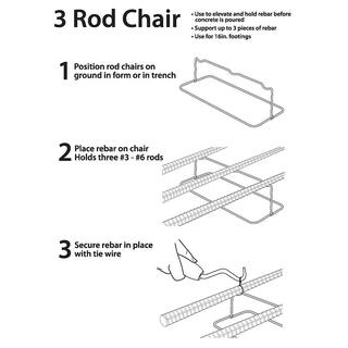 PROWORX #3 Rod Chairs 3 in. x 1016 in. (50-Pack) 831985