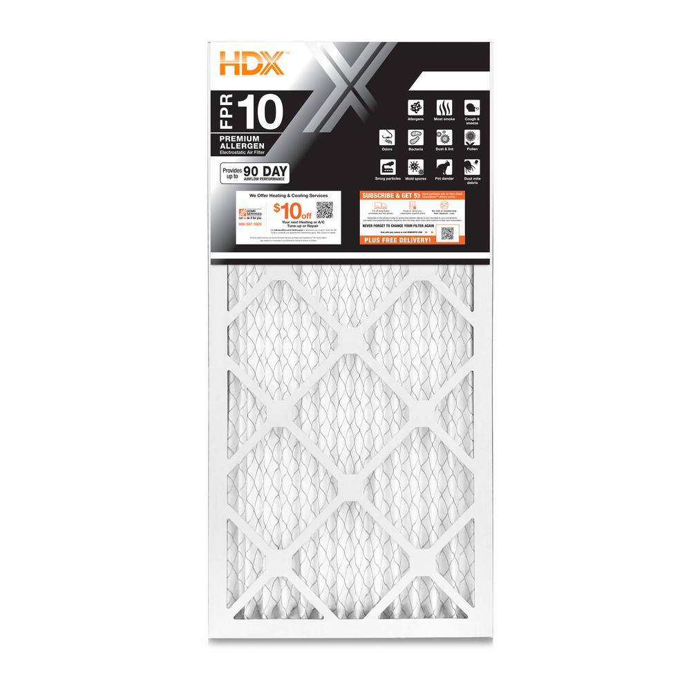 HDX 10 in. x 20 in. x 1 in. Premium Pleated Air Filter FPR 10 HDX1P10-011020