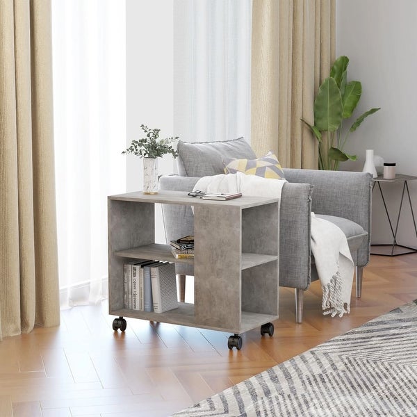 vidaXL Side Table Concrete Gray 27.6