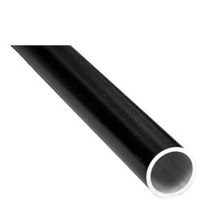 EZ Handrail 23 ft. x 1.9 in. Textured Black Aluminum Round ADA Handrail EZA100-24HB