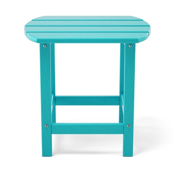 Adirondack Outdoor Side Table，HDPE Plastic End Tables for Patio，Backyard，Pool，Easy Maintenance Weather Resistant