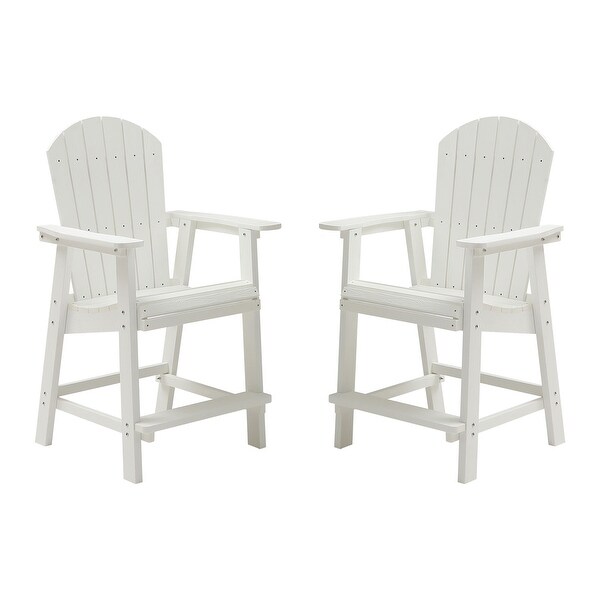 2piece Set Patio Bar with Armchair Set，White