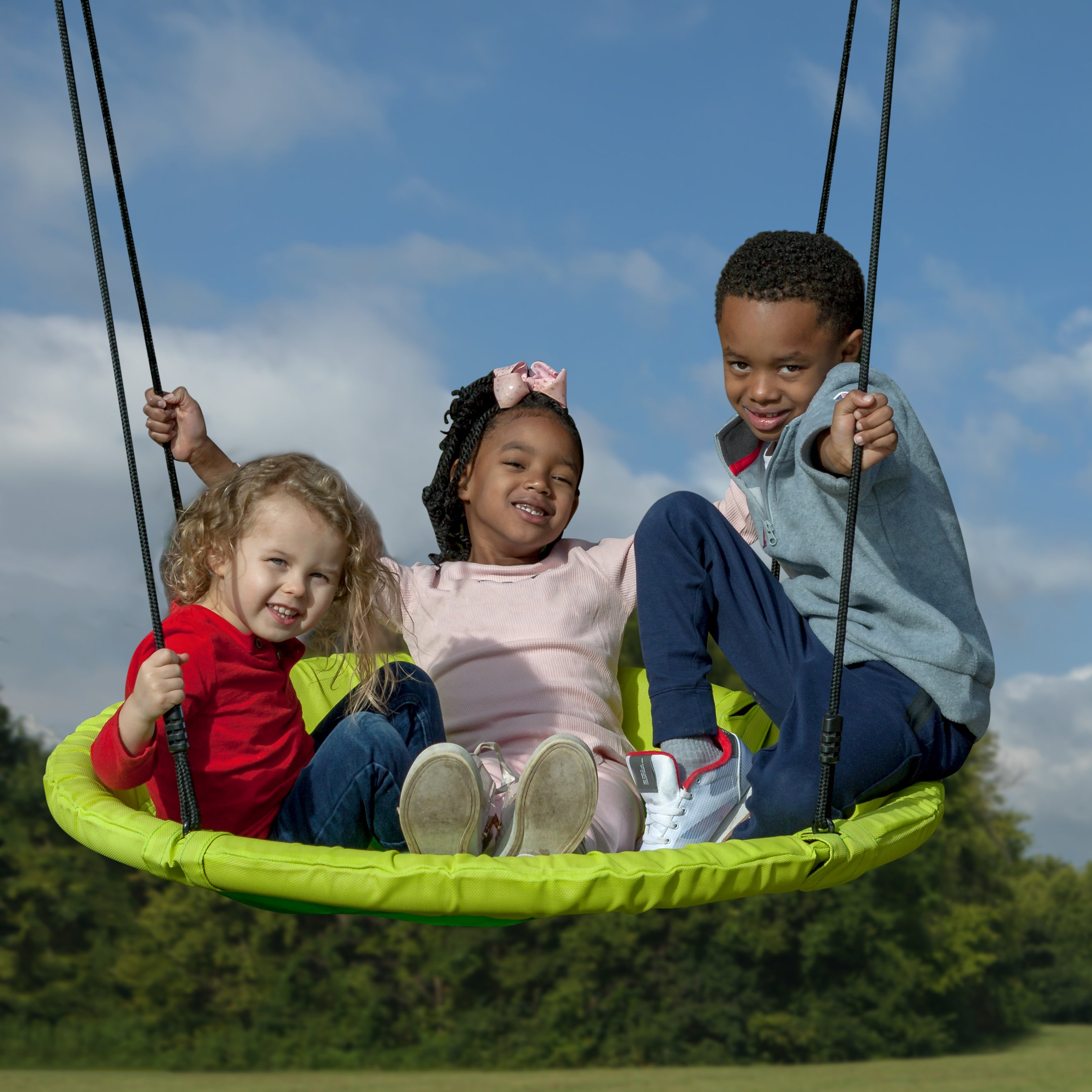 Creative Cedar Designs Kids Saucer Swing- Green