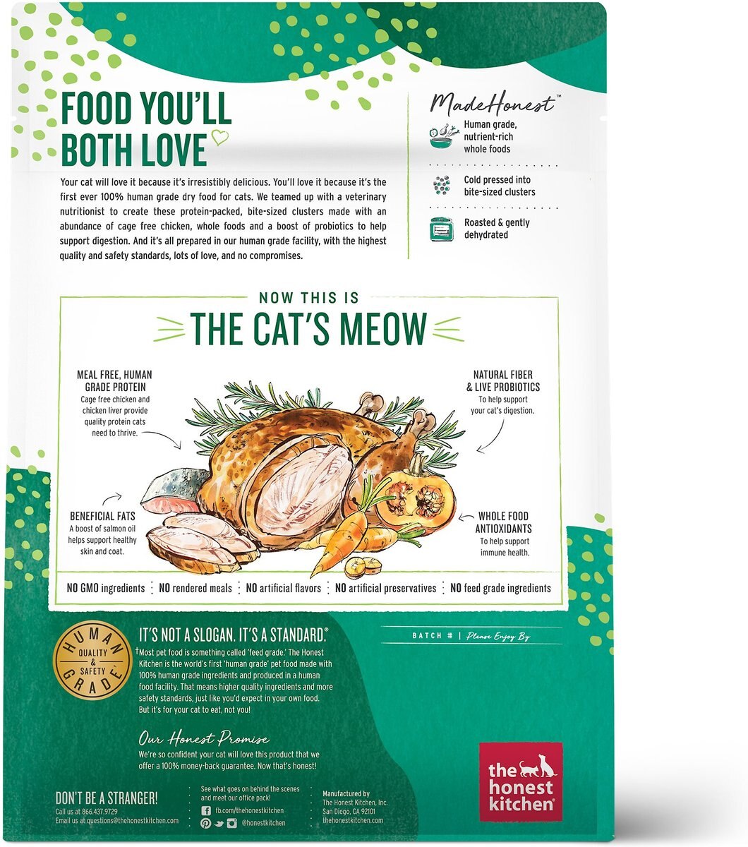 The Honest Kitchen Whole Food Clusters Grain-Free Chicken Dry Cat Food