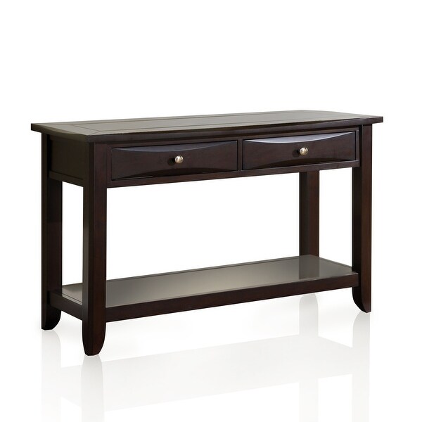 Furniture of America Bolt 48-in. Traditional 1-shelf Espresso Sofa Table