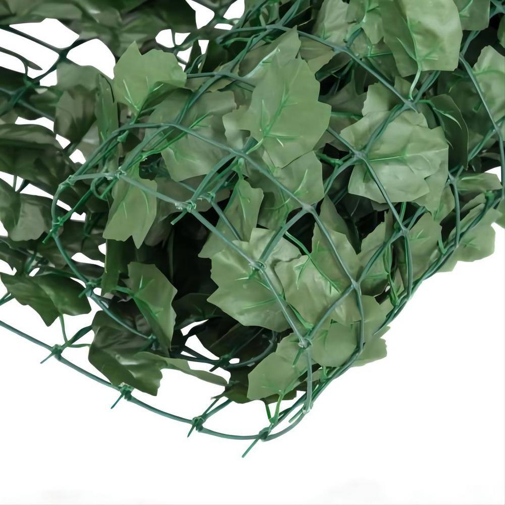 WELLFOR 118 in. W x 59 in. D Plastic Faux Ivy Leaf Decorative Privacy Fence GT-HGY-3048