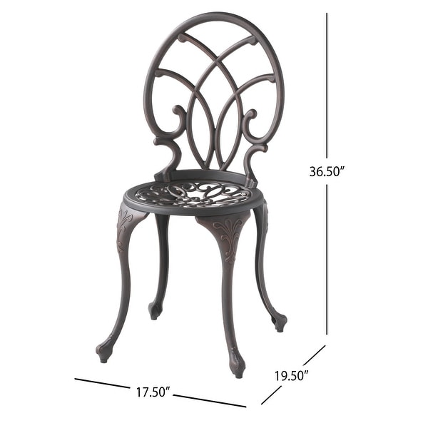 Charleston Aluminum Copper Bistro Set by Christopher Knight Home