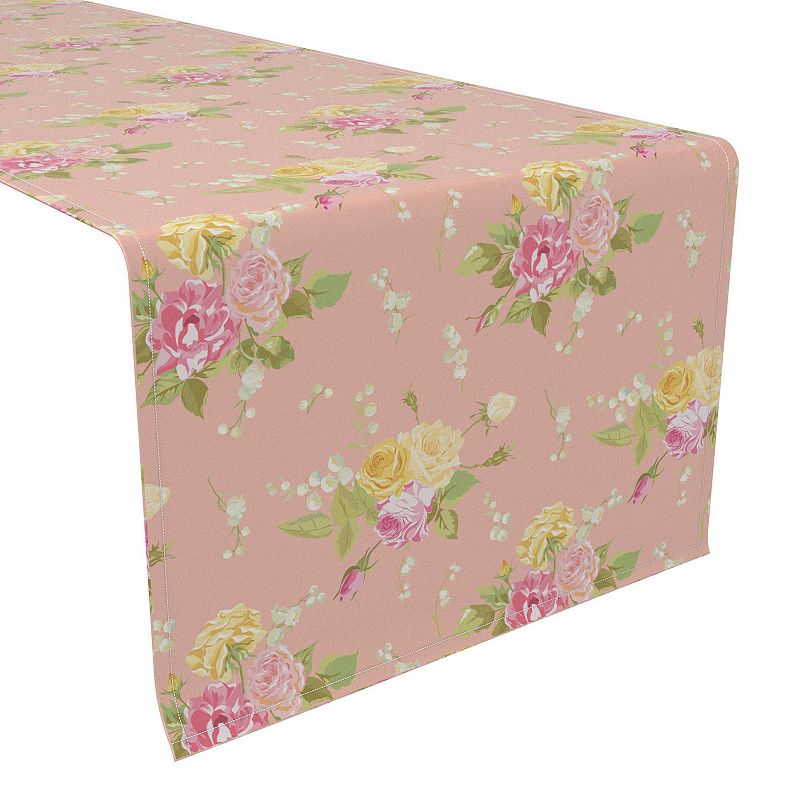 Table Runner， 100% Polyester， 14x108， Simple Floral Bouquet