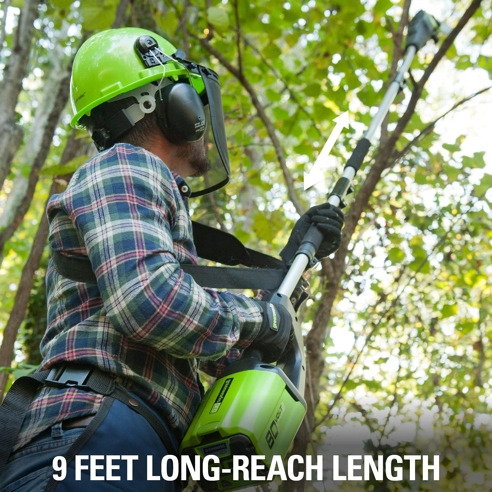 80V 10-Inch Cordless Brushless Pole Saw | Greenworks Tools