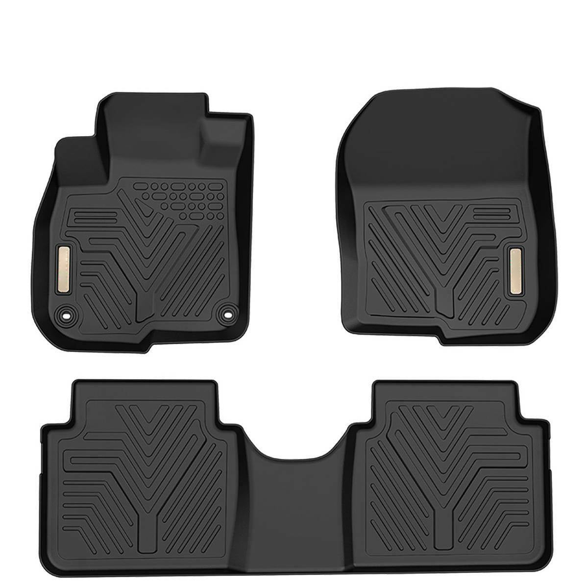 Ledkingdomus All Weather TPE Front And Rear 3-piece  Car For 2017 - 2022 Honda CR-V Floor Mats Set