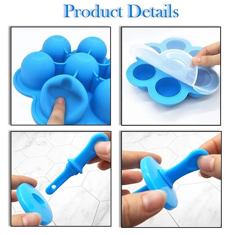 Reusable Diy Ice Cream Silicone Molds Popsicle Molds Maker Ice Cube Molds For Home Freezer With Free Sticks Kitchen Tools