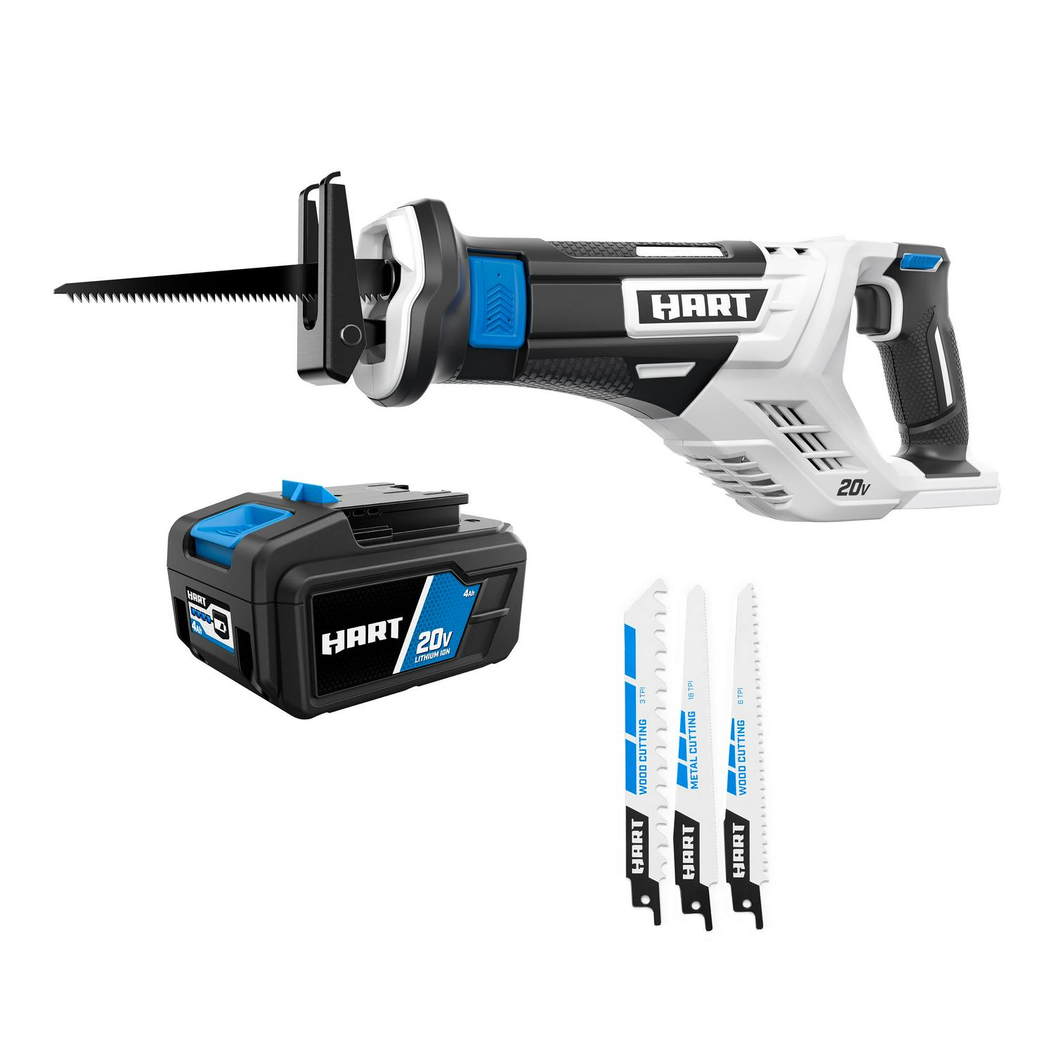 HART 20-Volt Reciprocating Saw Kit with FREE Accessory