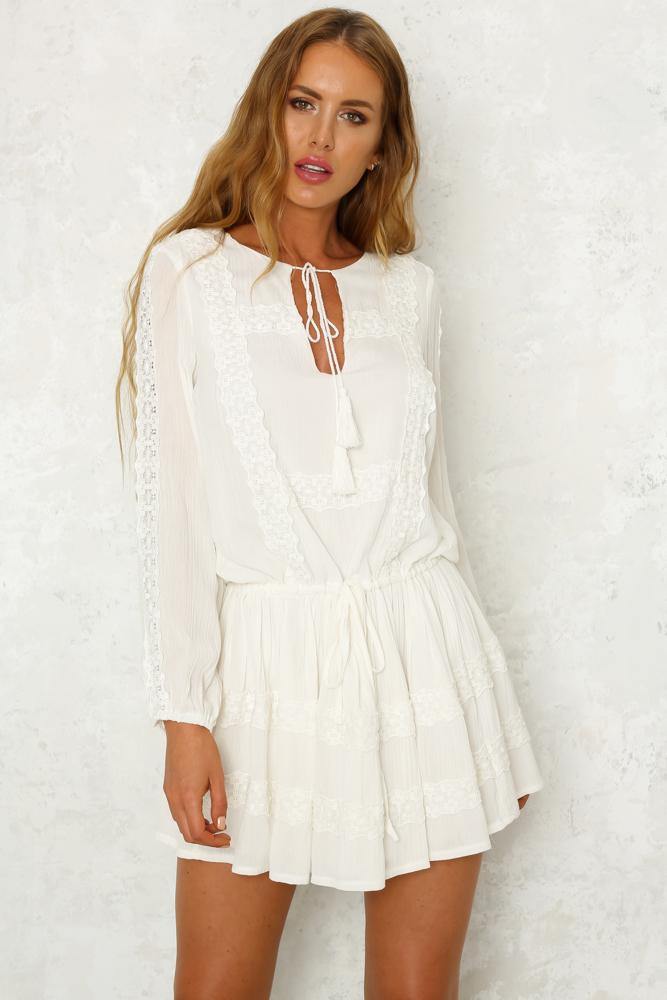 On The Block Dress White