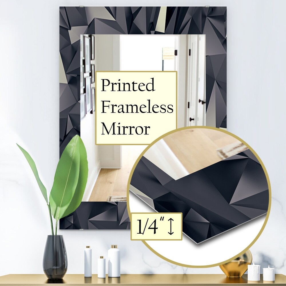 Designart 'Shades Of Black' Modern Mirror   Printed Wall Mirror