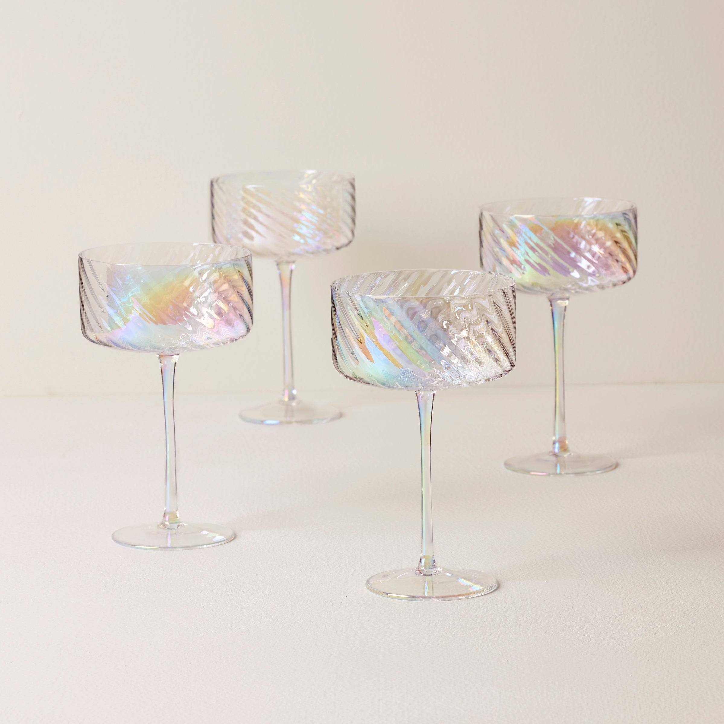 Tuscany Classics Iridescent Coupes, Set of 4