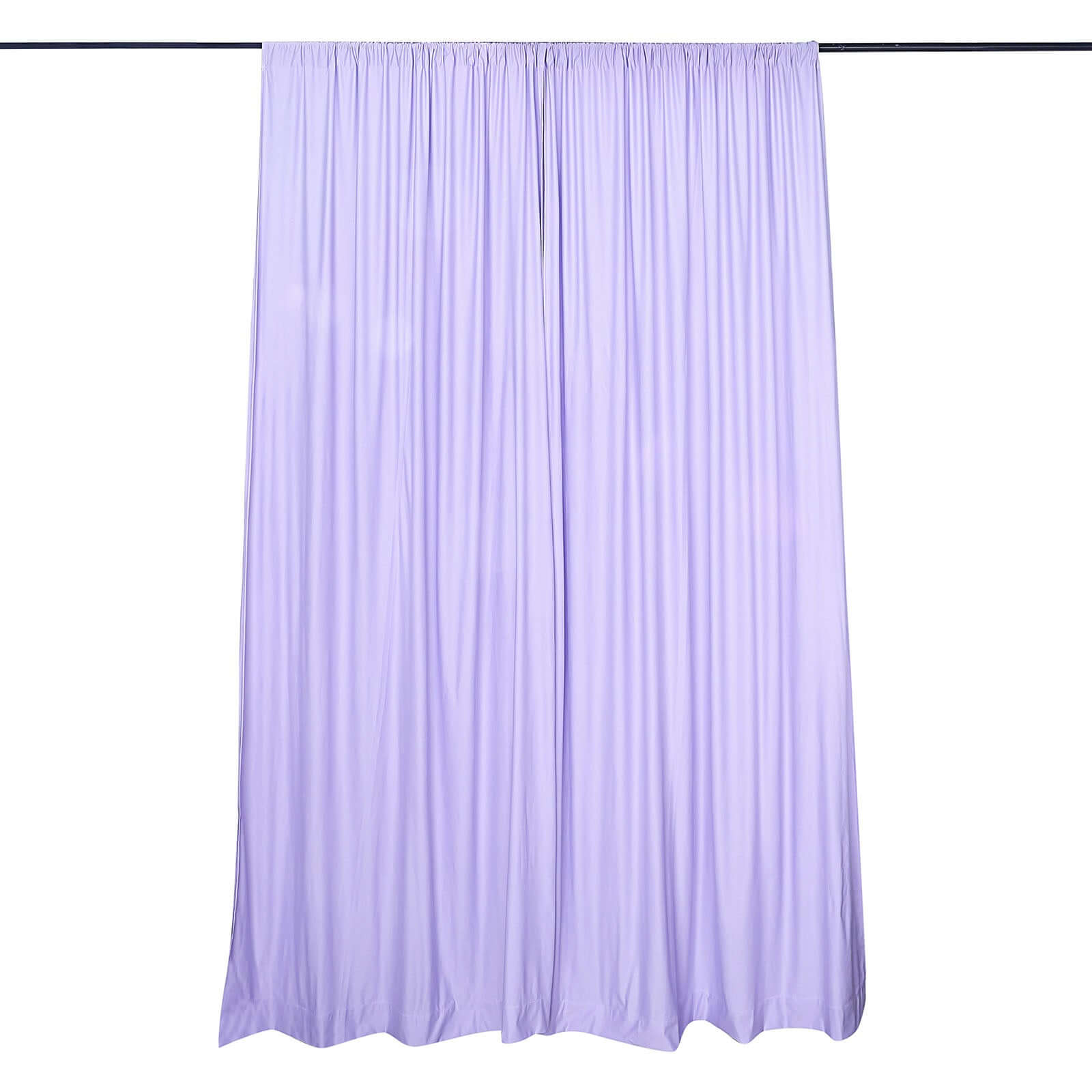 2 Pack Lavender Lilac Scuba Polyester Backdrop Drape Curtains, Inherently Flame Resistant Event Divider Panels Wrinkle Free With Rod Pockets - 10ftx10ft