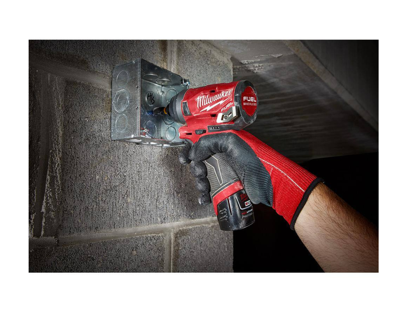 Milwaukee 2553-22-2460-20 M12 FUEL 12V Lithium-Ion Brushless Cordless 1/4 in. Hex Impact Driver Kit W/ M12 Rotary Tool