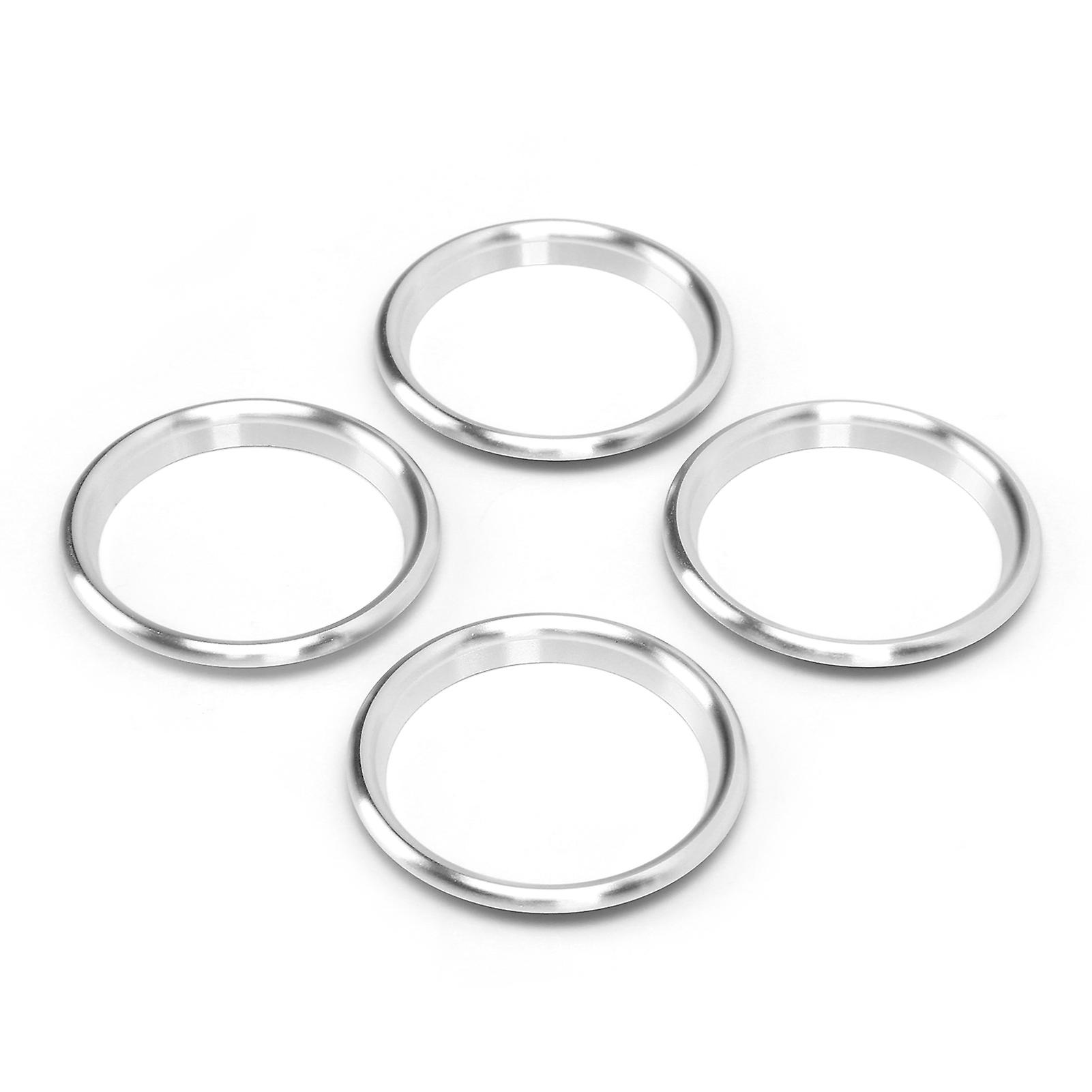 4pcs Car Console Air Outlet Ring Aluminium Alloy Silver Trim Replacement For A3 20142019