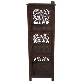 Design Toscano St. Thomas Aquinas 43.5 in. Walnut 3-Shelf Wooden Accent Bookcase BN1447